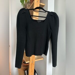 Banana Republic Black Puff Sleeve Sweater